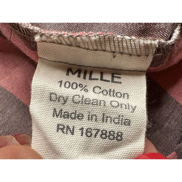 Mille Jane Size XS • Resort & Travel Mini Dress in Pink Gray Stripe Puff Sleeve - Picture 15 of 15